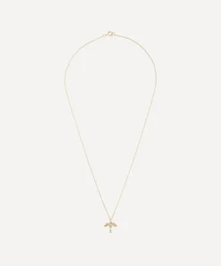 Celine Daoust Necklaces|Necklaces^14ct Gold Moonstone Pear and Diamond Angel Pendant Necklace