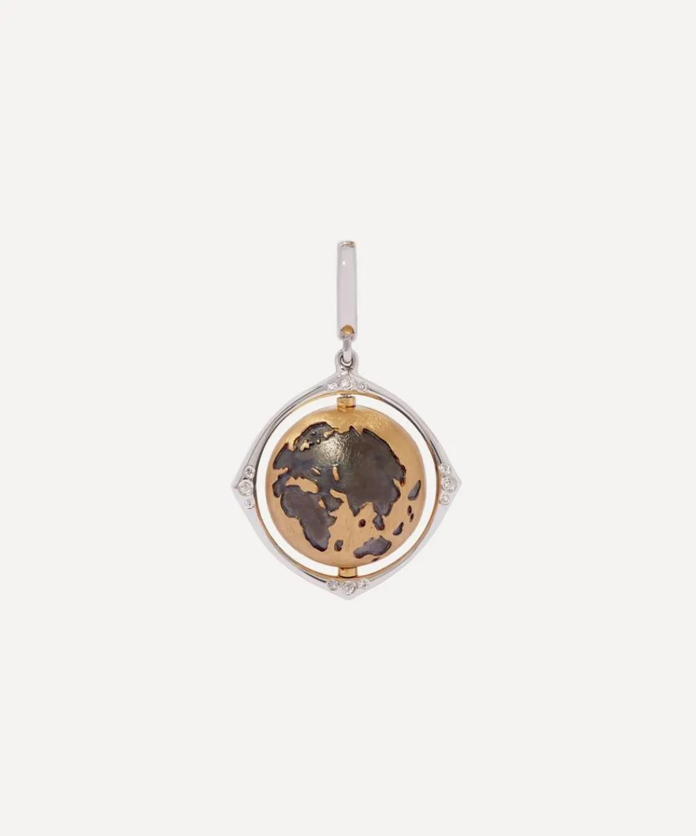 Annoushka Charms & Pendants|Charms & Pendants^18ct Gold Mythology Diamond Spinning Globe Charm