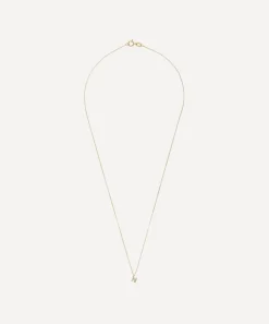 AURUM + GREY Necklaces^9ct Gold N Diamond Initial Pendant Necklace