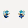 Suzanne Kalan Earrings|Earrings^14ct Gold Nadima Blue Mix Cluster Stud Earrings