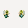 Suzanne Kalan Earrings|Earrings^14ct Gold Nadima Green Mix Cluster Stud Earrings