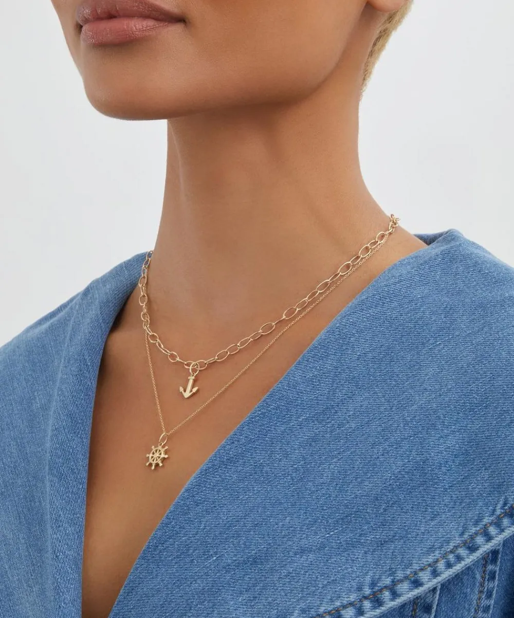 Liberty Charms & Pendants|Charms & Pendants^9ct Gold Nautical Helm Pendant