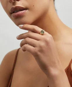 Seb Brown Rings|Rings^9ct Gold Neapolitan Green Multi-Stone Signet Ring