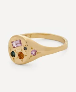 Seb Brown Rings|Rings^9ct Gold Neapolitan Purple Multi-Stone Signet Ring