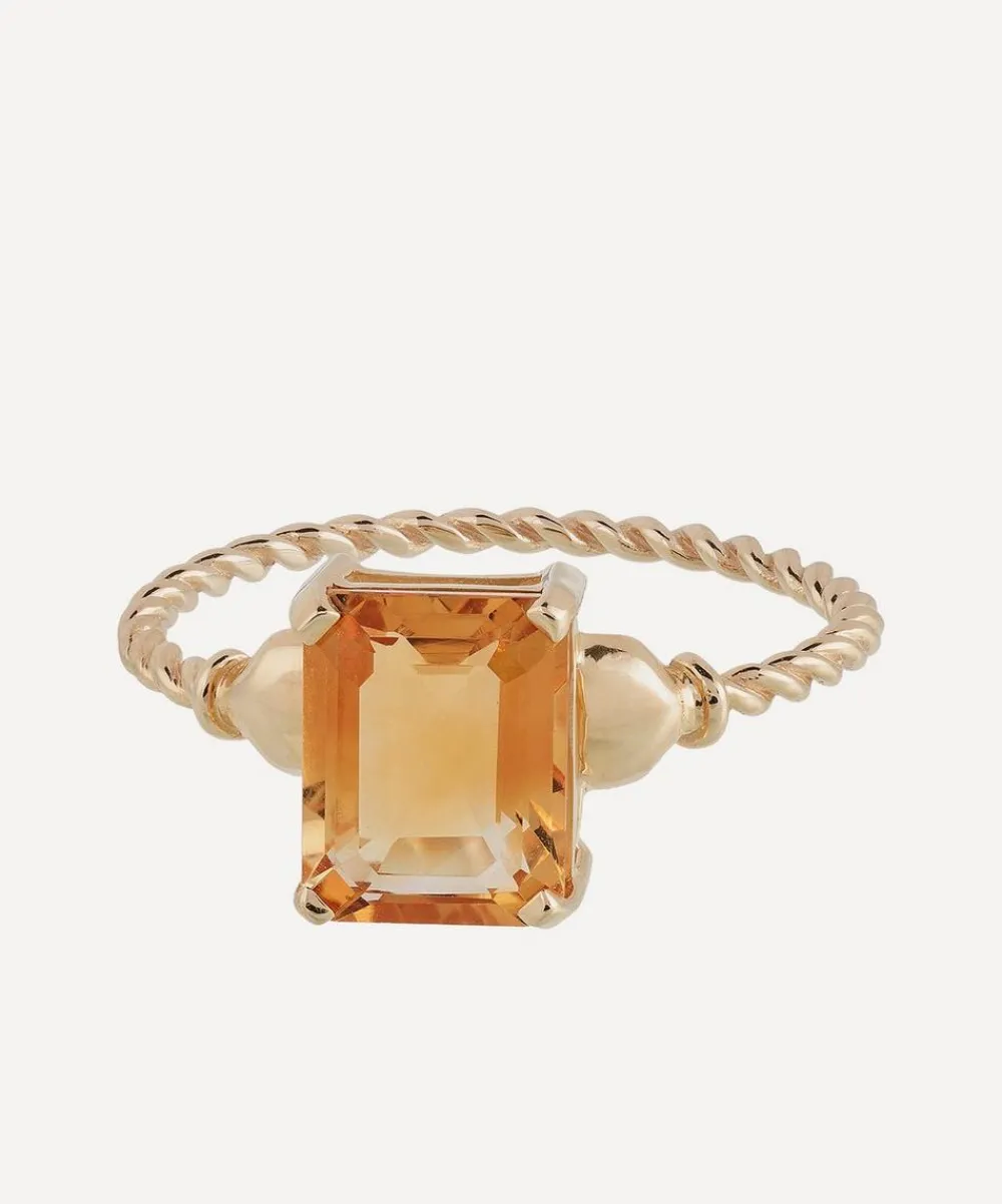 Anna + Nina Rings^14ct Gold Nina Citrine Ring
