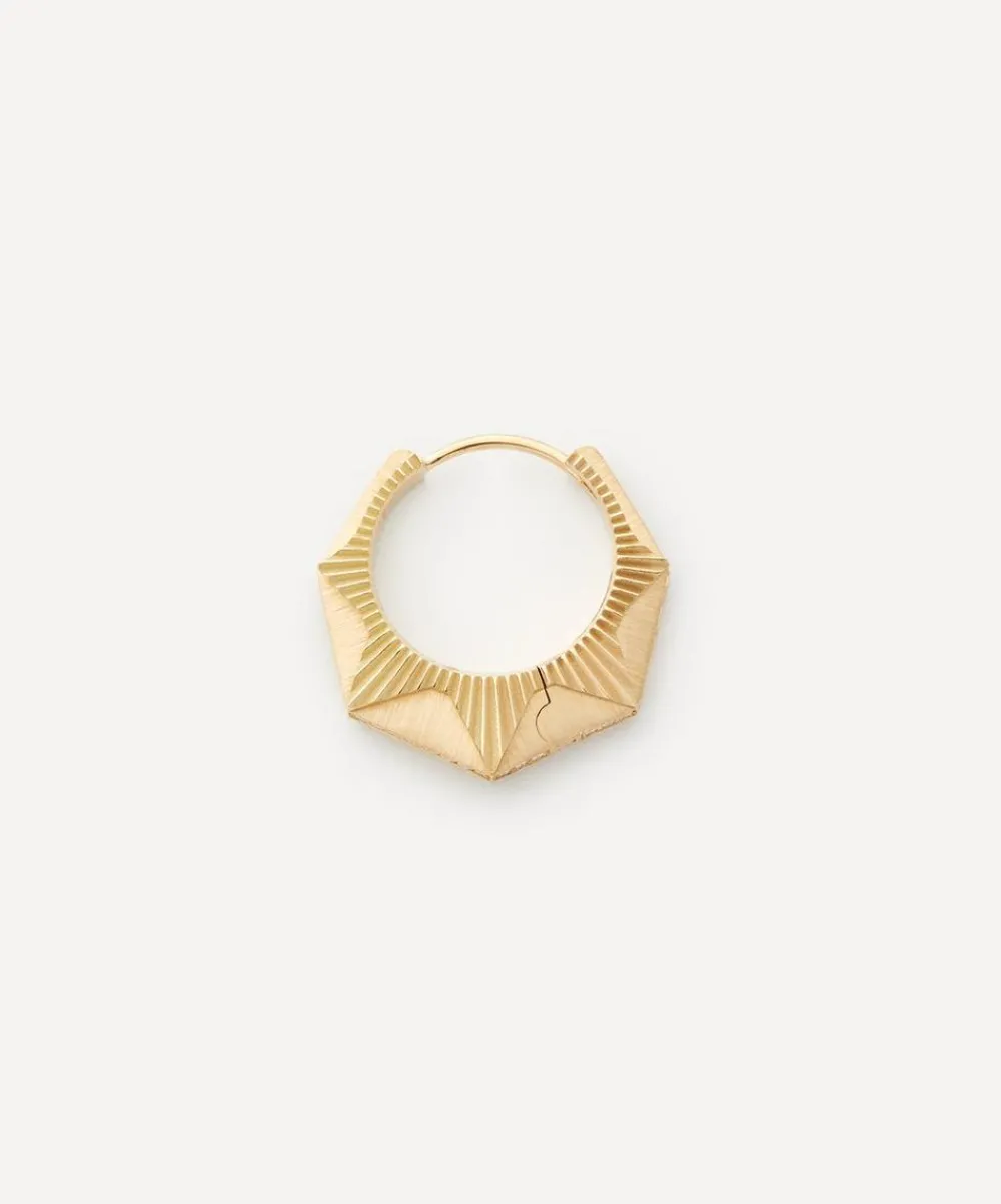 Marie Lichtenberg Earrings|Earrings^18ct Gold NYC Diamond Medium Hoop Earring