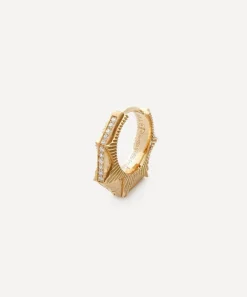 Marie Lichtenberg Earrings|Earrings^18ct Gold NYC Diamond Small Hoop Earring