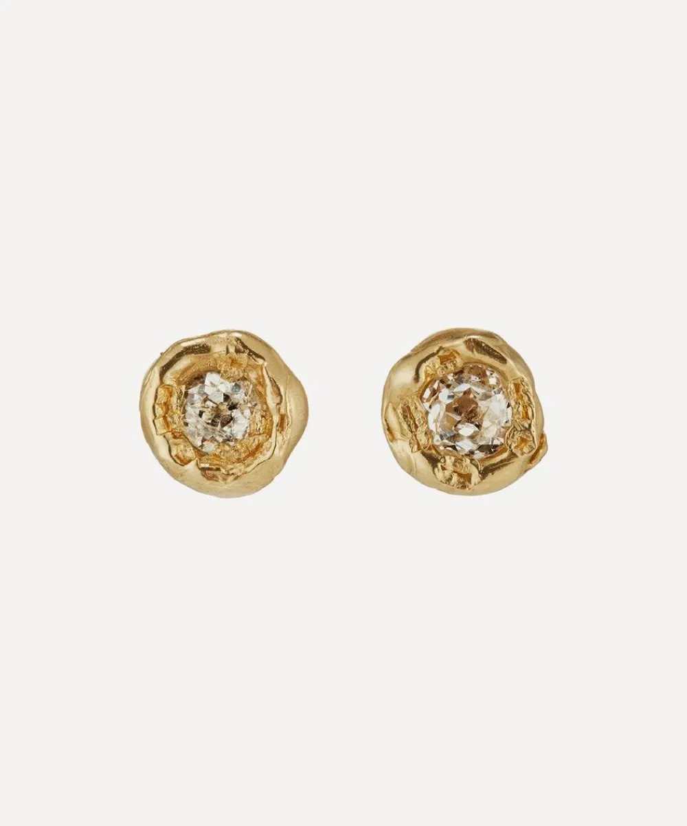 Ellis Mhairi Cameron Earrings|Earrings^14ct Gold Old Cut Diamond Stud Earrings