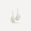 Mateo Earrings|Earrings^14ct Gold One-Of-A-Kind Baroque Pearl and Diamond Drop Earrings