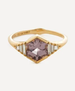 Artemer Rings|Rings^18ct Gold One-of-a-Kind Hexagon Cut Spinel and Diamond Engagement Ring