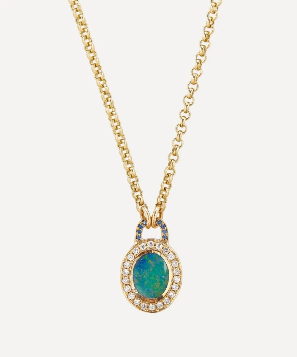 Balint Samad Necklaces|Necklaces^9ct Gold Orbit Opal Pendant Necklace