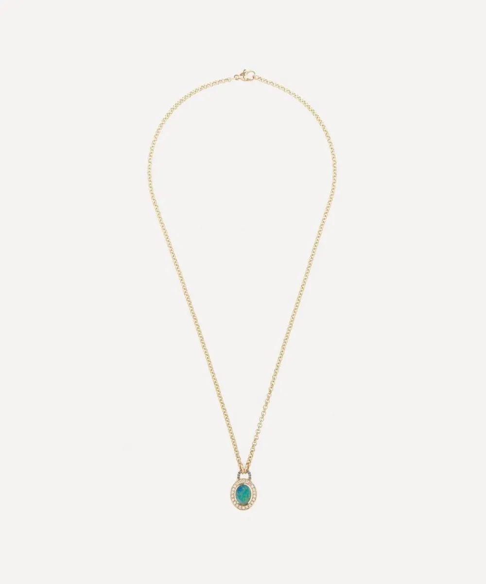 Balint Samad Necklaces|Necklaces^9ct Gold Orbit Opal Pendant Necklace
