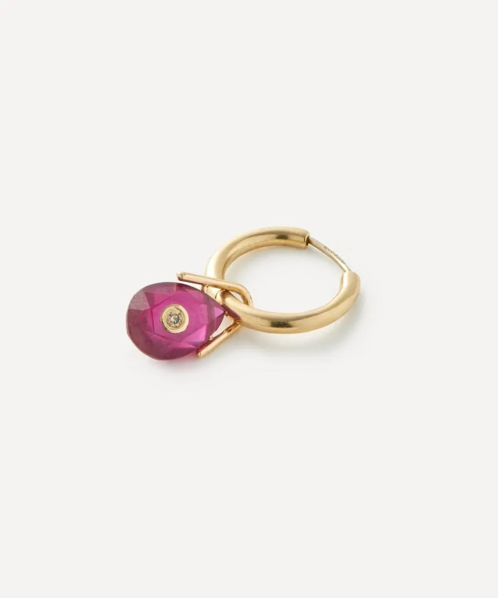 Pascale Monvoisin Earrings|Earrings^9ct Gold Orso Ruby Hoop Earring