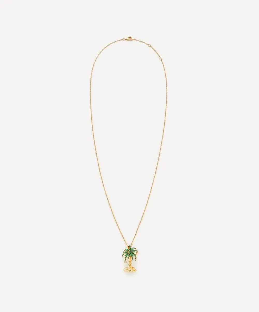 Yvonne Léon Bracelets|Bracelets^18ct Gold Paradise Island Palm Pendant Necklace
