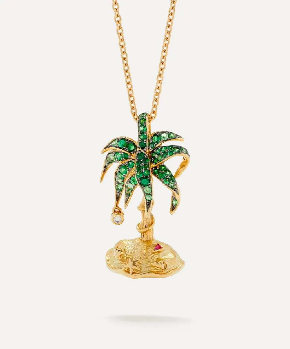 Yvonne Léon Bracelets|Bracelets^18ct Gold Paradise Island Palm Pendant Necklace