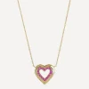Roxanne First Necklaces^14ct Gold Pink Sapphire Heart Pendant Necklace