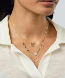 Roxanne First Necklaces^14ct Gold Pink Sapphire Heart Pendant Necklace