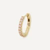 Liberty Earrings|Earrings^9ct Gold Pink Sapphire Rainbow Mini Creole Single Hoop Earring