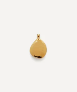 Monica Vinader Charms & Pendants^18ct Gold Plated Vermeil Silver Deia Pebble Locket Pendant