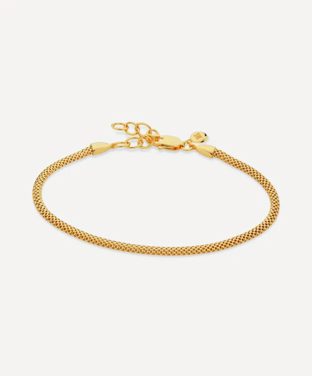 Monica Vinader Bracelets^18ct Gold Plated Vermeil Silver Woven Fine Chain Bracelet
