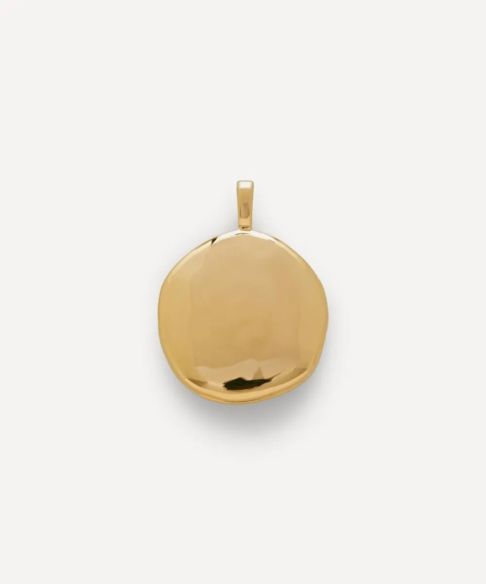 Monica Vinader Charms & Pendants^18ct Gold Plated Vermeil Silver Deia Pebble Locket