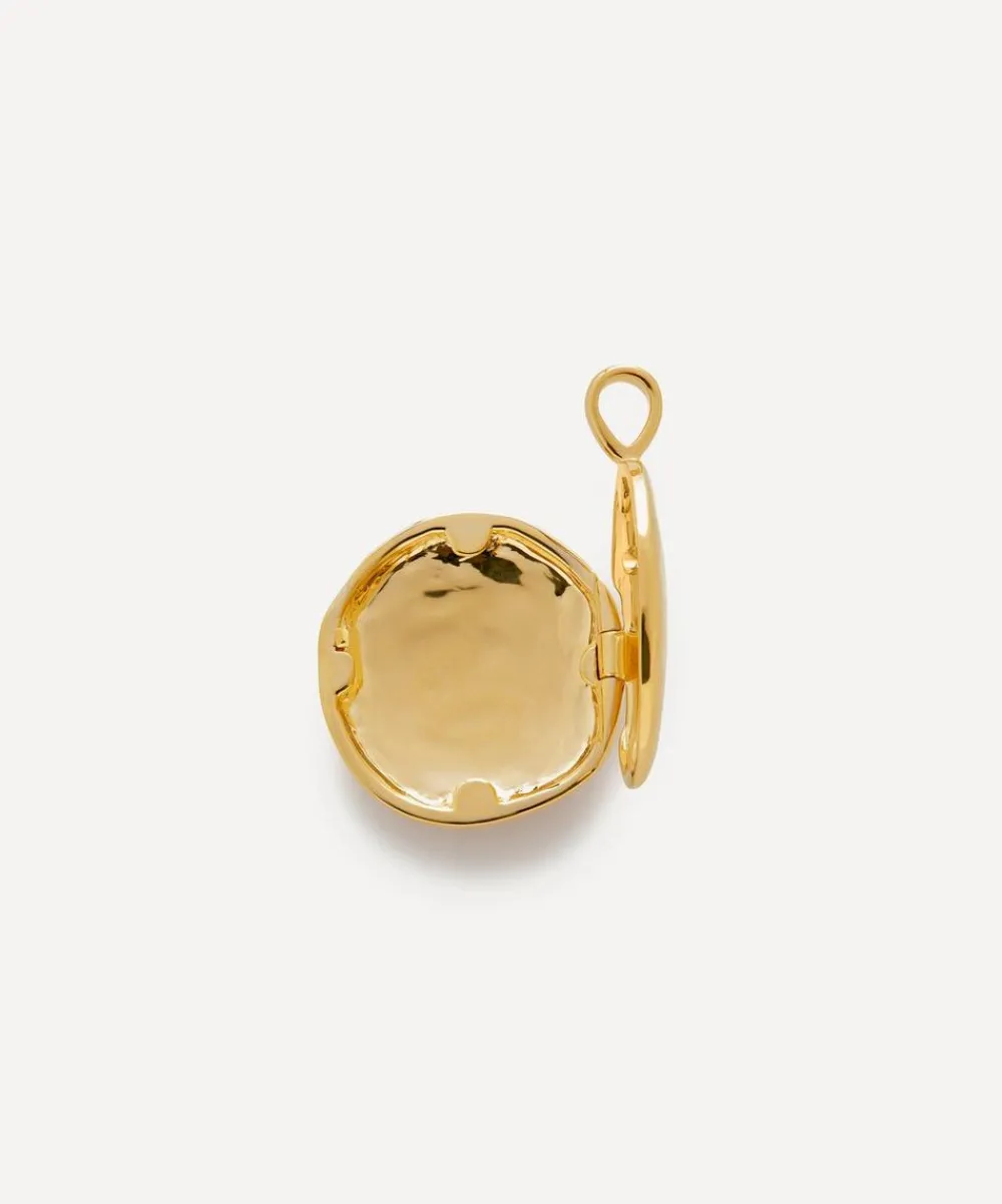 Monica Vinader Charms & Pendants^18ct Gold Plated Vermeil Silver Deia Pebble Locket