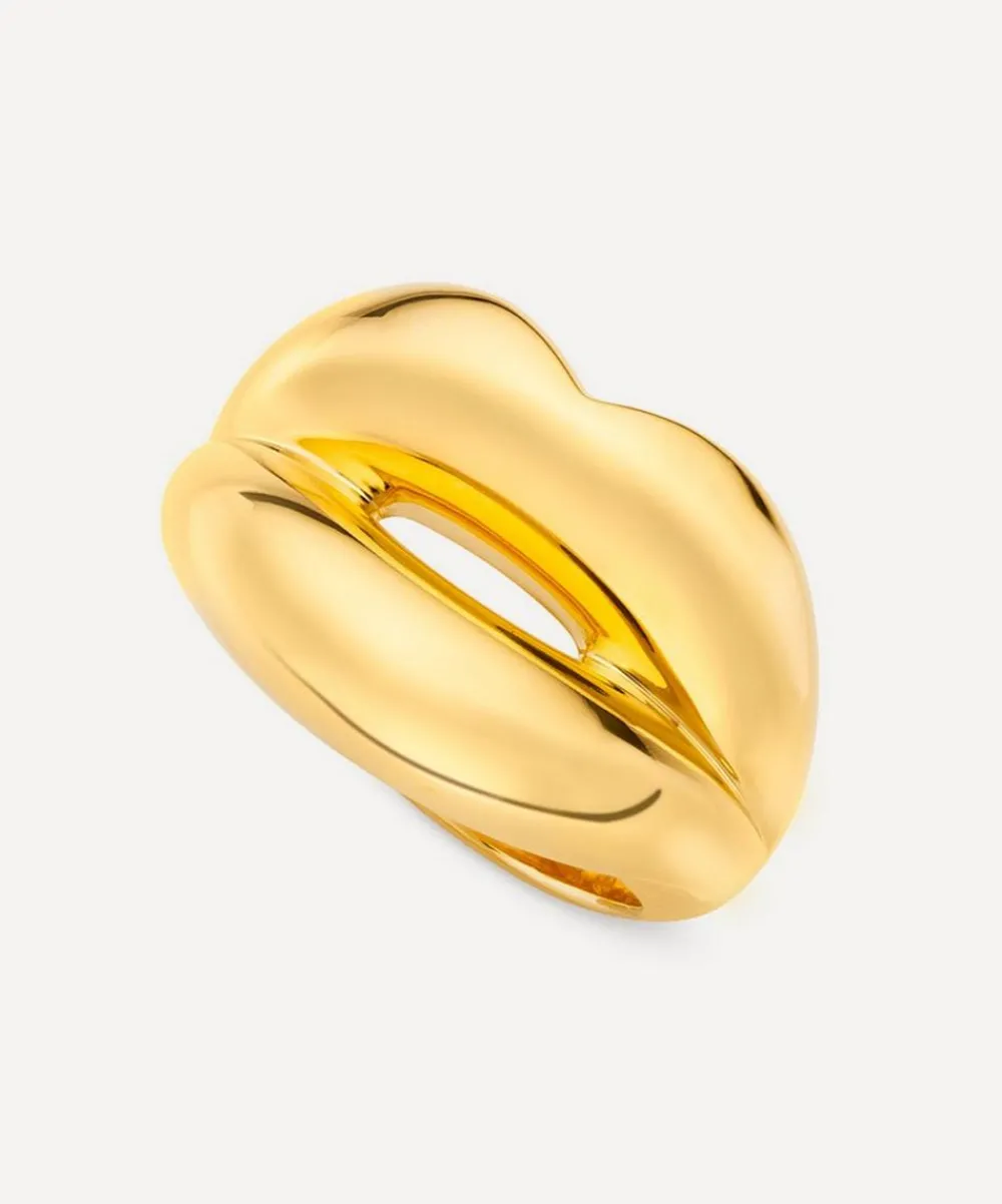 Solange Azagury-Partridge Rings^18ct Gold Plated Vermeil Silver Hotlips Ring
