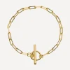 Otiumberg Bracelets^14ct Gold Plated Vermeil Silver Love Link Chain Bracelet