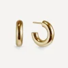 Otiumberg Earrings^14ct Gold Plated Vermeil Silver Mini Chunky Hoop Earrings