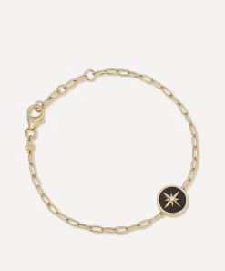 Astley Clarke Bracelets^18ct Gold Plated Vermeil Silver Polaris Black Onyx Locket Bracelet