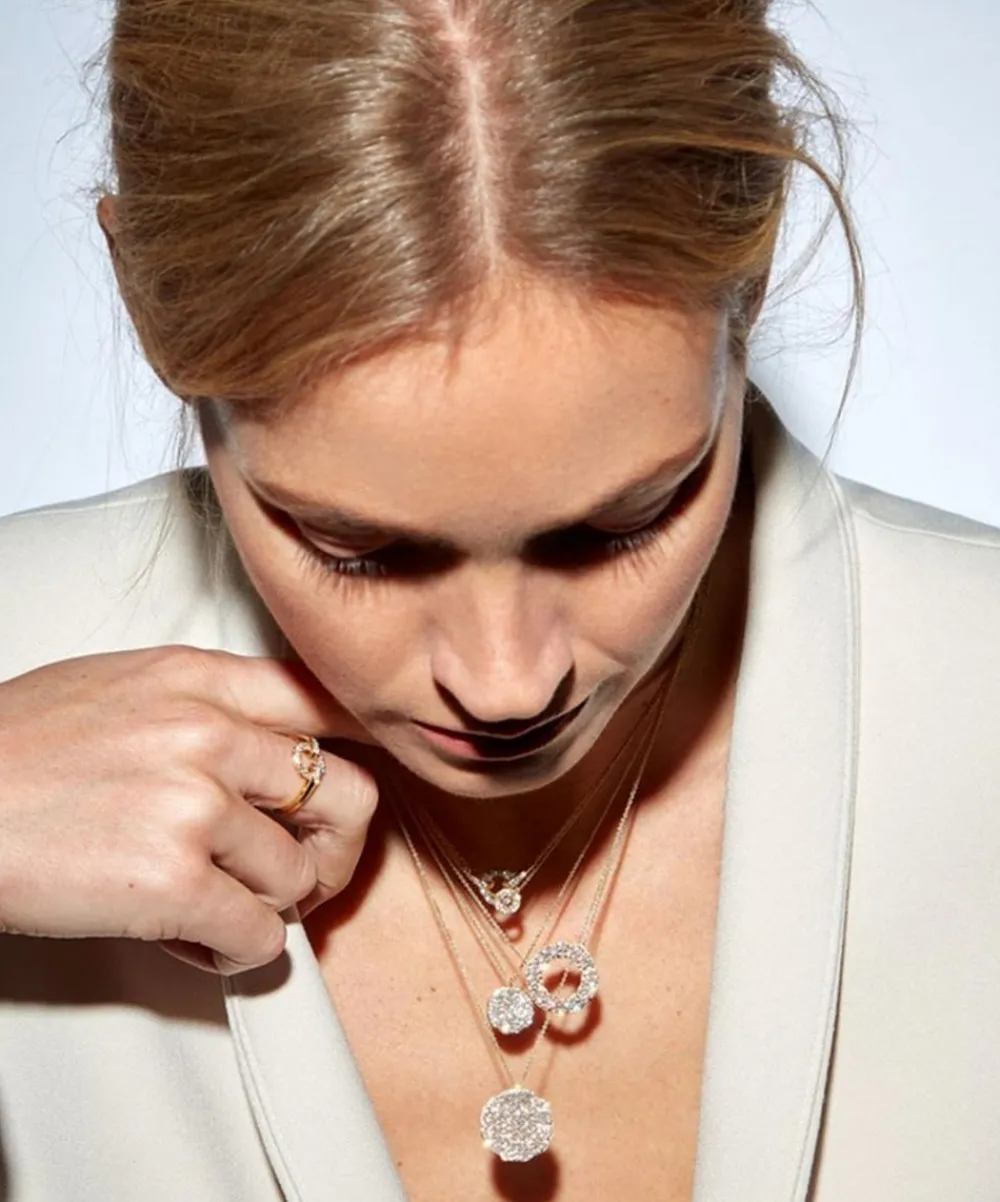 Astley Clarke Necklaces^14ct Gold Plated Vermeil Silver Asteri Diamond Locket Necklace