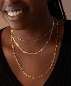 Monica Vinader Necklaces^18ct Gold Plated Vermeil Silver 24