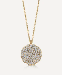 Astley Clarke Necklaces^14ct Gold Plated Vermeil Silver Asteri Diamond Slice Pendant Necklace