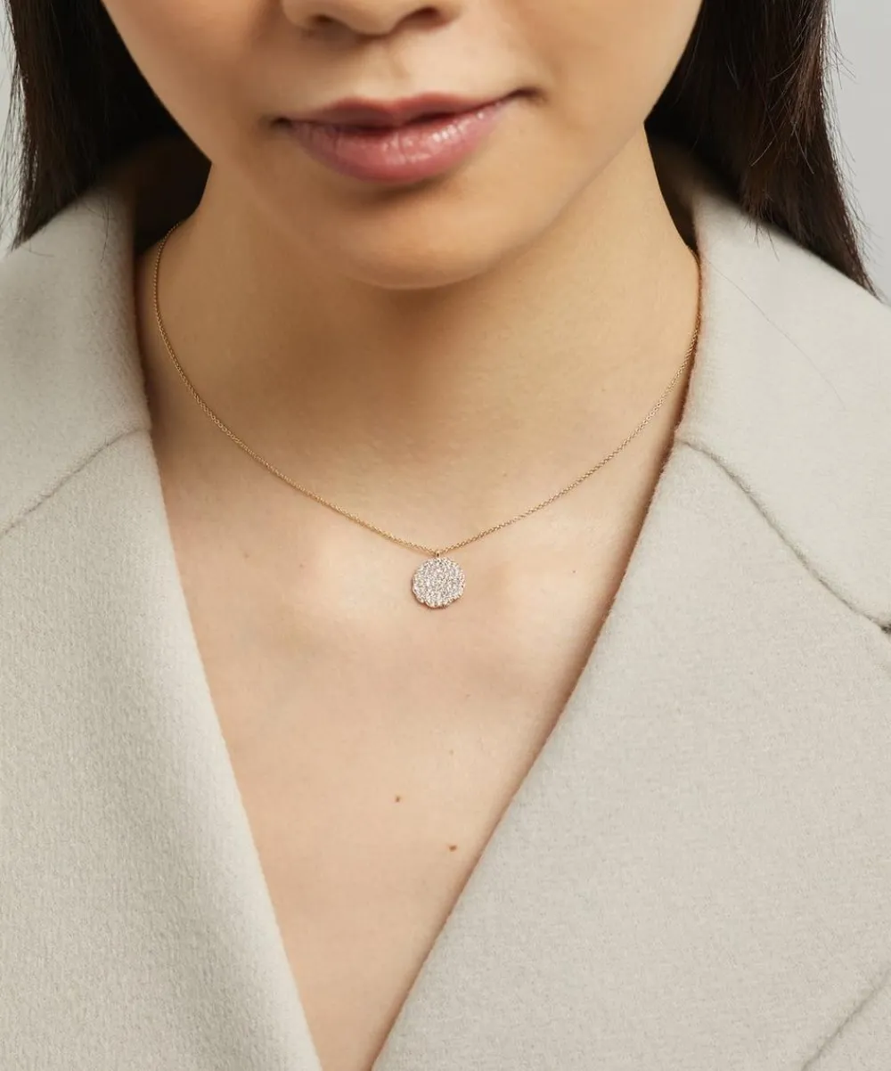 Astley Clarke Necklaces^14ct Gold Plated Vermeil Silver Asteri Diamond Slice Pendant Necklace