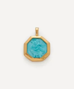 Monica Vinader Charms & Pendants^18ct Gold Plated Vermeil Silver St Christopher Pendant Charm