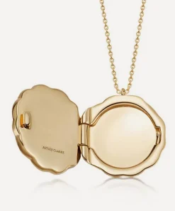 Astley Clarke Charms & Pendants|Necklaces^14ct Gold Plated Vermeil Silver Asteri Large Diamond Locket Necklace