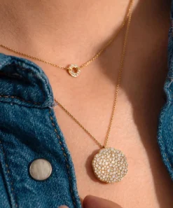 Astley Clarke Charms & Pendants|Necklaces^14ct Gold Plated Vermeil Silver Asteri Large Diamond Locket Necklace