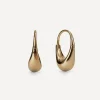 Otiumberg Earrings^14ct Gold Plated Vermeil Silver Roscida Drop Hoop Earrings