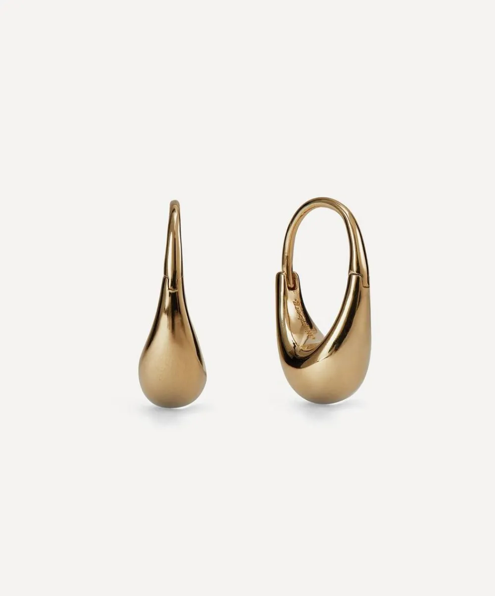 Otiumberg Earrings^14ct Gold Plated Vermeil Silver Roscida Drop Hoop Earrings