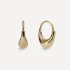Otiumberg Earrings^14ct Gold Plated Vermeil Silver Small Roscida Drop Hoop Earrings