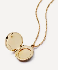 Astley Clarke Necklaces^18ct Gold Plated Vermeil Silver Polaris Malachite Locket Necklace