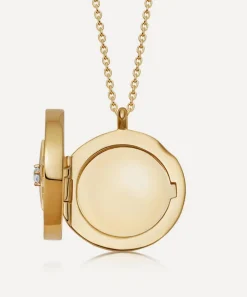 Astley Clarke Charms & Pendants^18ct Gold Plated Vermeil Silver Polaris Lapis Locket Necklace