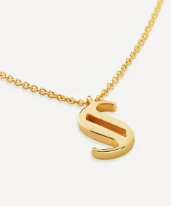 Monica Vinader Necklaces^18ct Gold Plated Vermeil Sterling Silver S Initial Alphabet Necklace