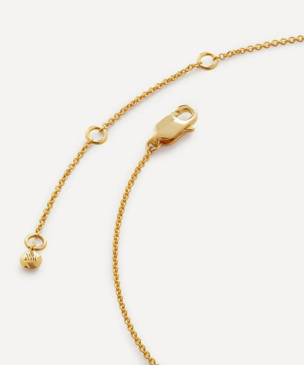 Monica Vinader Necklaces^18ct Gold Plated Vermeil Sterling Silver R Initial Alphabet Necklace