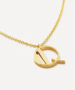 Monica Vinader Necklaces^18ct Gold Plated Vermeil Sterling Silver Q Initial Alphabet Necklace