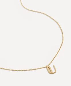 Monica Vinader Necklaces^18ct Gold Plated Vermeil Sterling Silver U Initial Alphabet Necklace