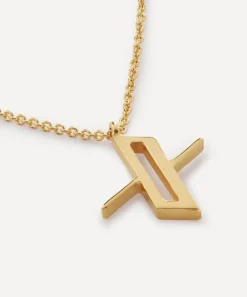 Monica Vinader Necklaces^18ct Gold Plated Vermeil Sterling Silver X Initial Alphabet Necklace