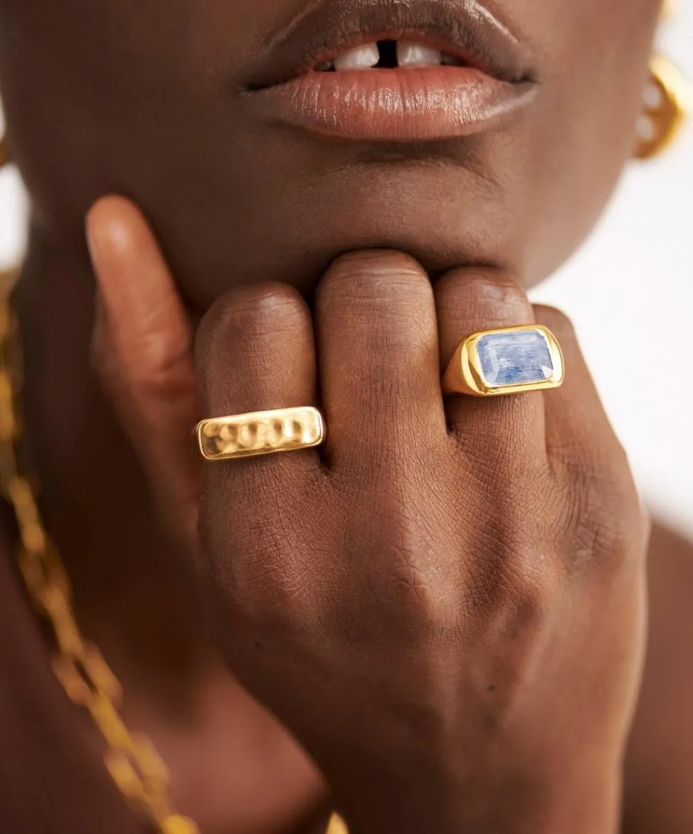 Monica Vinader Rings^18ct Gold Plated Vermeil Sterling Silver Power Kyanite Cocktail Ring