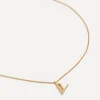 Monica Vinader Necklaces^18ct Gold Plated Vermeil Sterling Silver V Initial Alphabet Necklace
