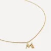 Monica Vinader Necklaces^18ct Gold Plated Vermeil Sterling Silver M Initial Alphabet Necklace